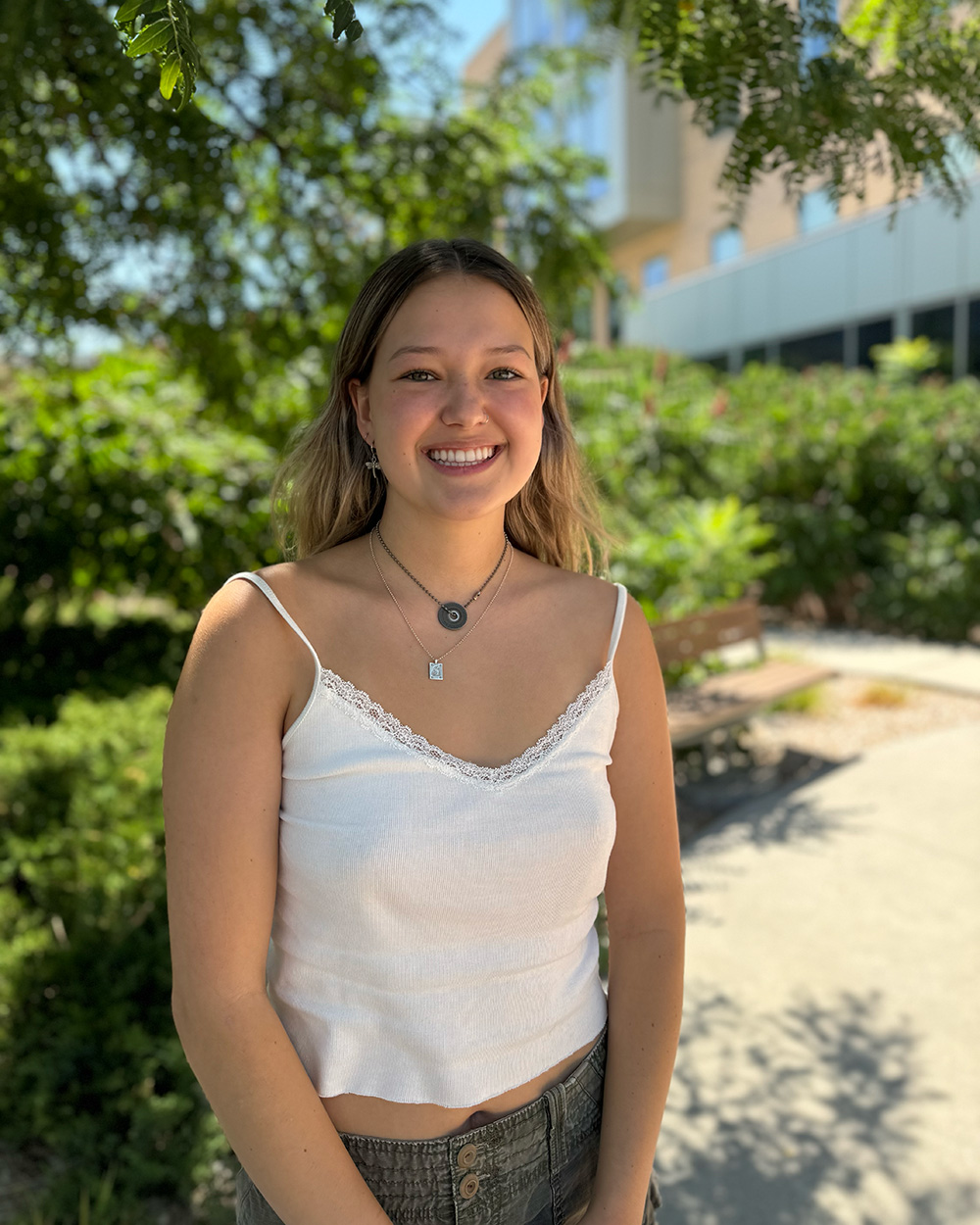 Vanessa Patzner Outside of Tanner building